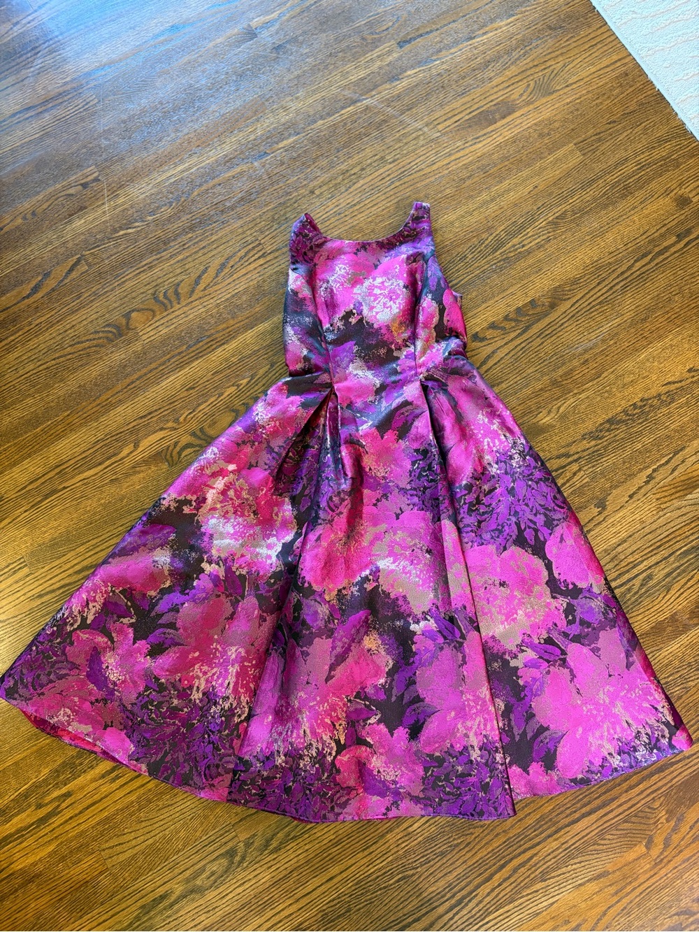 Adrianna Papell Pink & Purple Floral Formal Dress for Girls